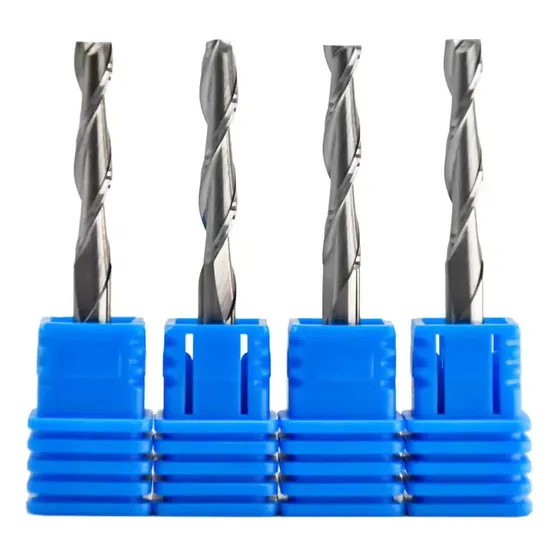 Fresa Helicoidal 2 Filos Ø 6 X22mm Router Cnc Mdf Fenolico