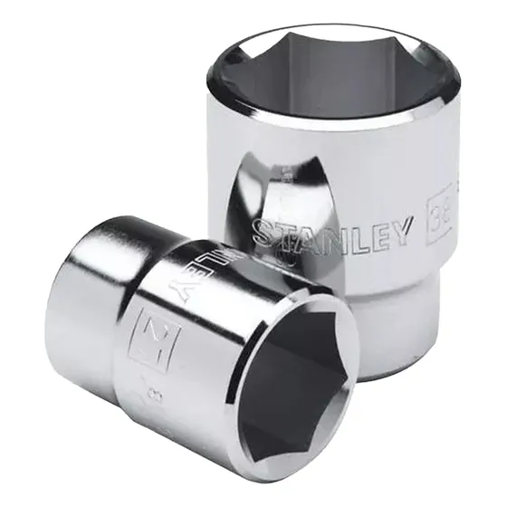 Dado Corto Hexagonal Cromado Stanley 3/8  X 12mm