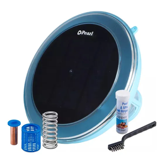 Ionizador solar 3w Pileta Piscina Pearl anti cloro sarro y bacterias color azul
