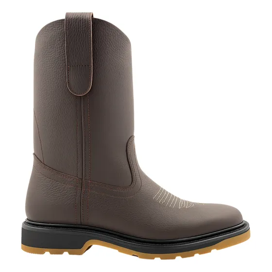Botas De Piel Suela Confort Estilo Vaquero Bordadas