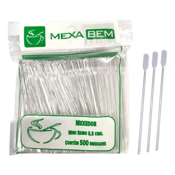 Mexedor Para Cafe Palheta Cristal Com 10000 Unidades