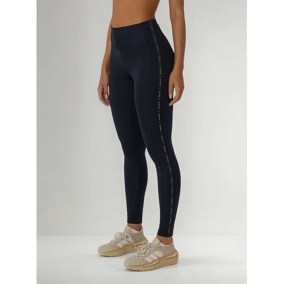 Calça Legging Elástico Personalizado Alto Giro Preta