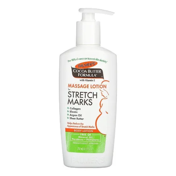 Loción de masaje Palmer's Cocoa Butter para estrías 250ml Tipo de empaque Bomba Fragancia Suave