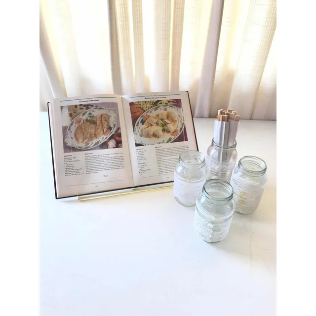 Atril Para Recetario De Cocina, Acrílico Transparente,