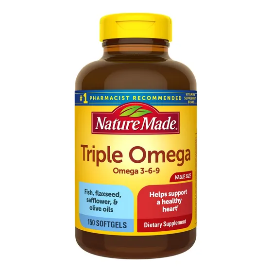 Triple Omega 3-6-9 150 Cápsulas Blandas Líquidas Hechas En L