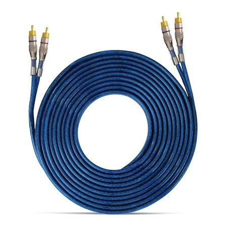 Cabo Rca Tech One Prime Plug Metal 5mm Blindagem Azul 5 M Cabo Rca Tech One Prime Plug Metal 5mm Blindagem Azul 5 M