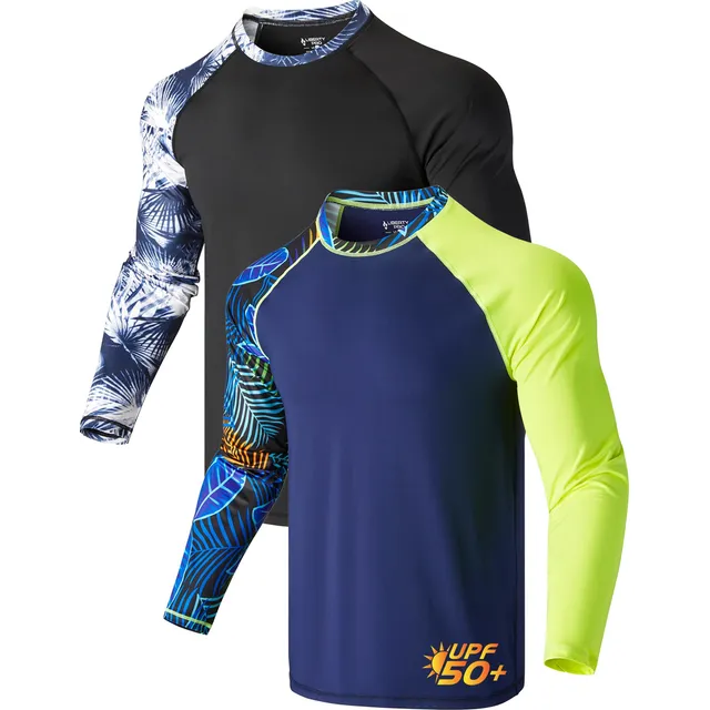 2 Camiseta Natacion Manga Larga Proteccion Solar Upf 50+