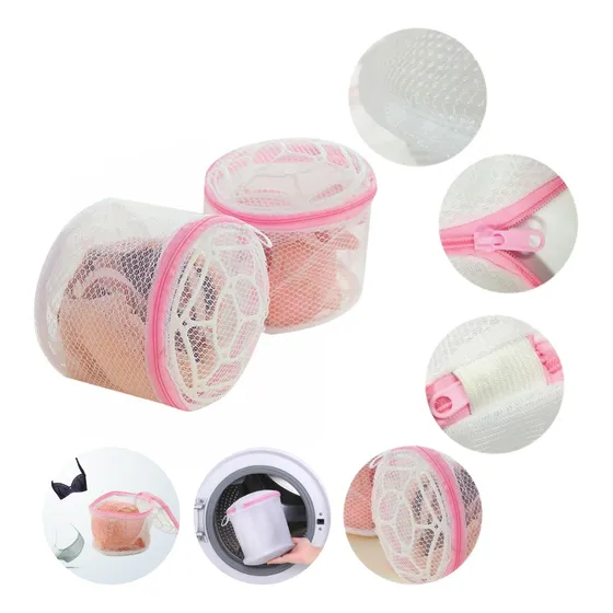Kit 2 Saco Para Máquina De Lavar Sutiã Roupas Íntimas Zíper