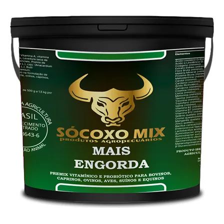 Sócoxo Mix Engorda Bovinos Engordar Pó Rápida Absorção 2,5kg
