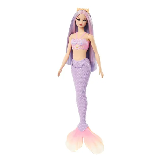 Barbie Fantasía Muñeca Sirena Cabello Lila