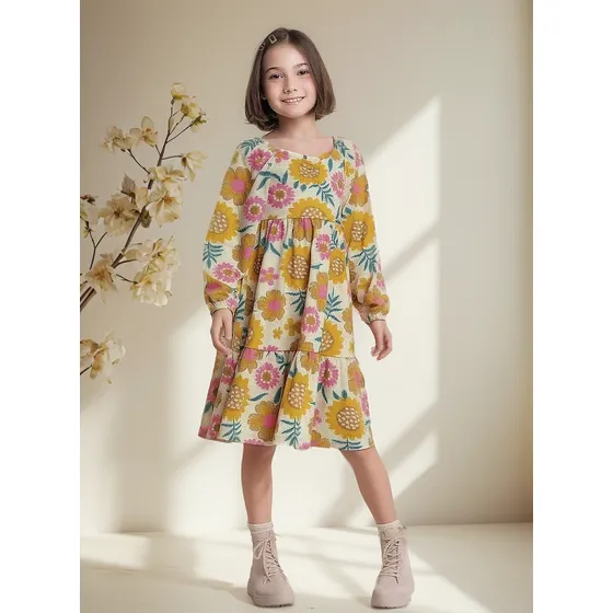 Vestido Niñas Estampado - Gepettos - 1202