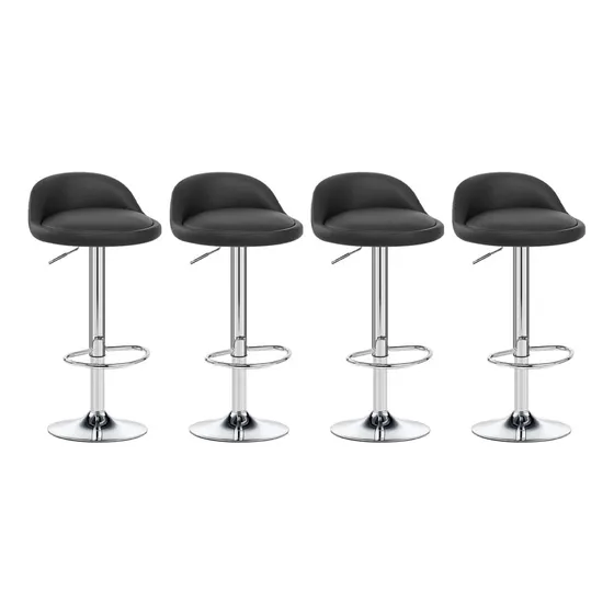 Taburete Bar Negro 80cm Con Respaldo