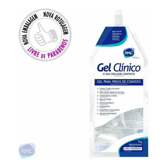 Gel Clinico Contato Condutor Ultrassom Incolor Rmc Bag 1kg