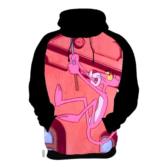 Blusa Moletom Desenho Infantil A Pantera Cor De Rosa Art 04