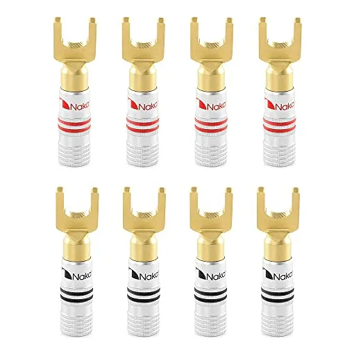 Conector De Espiga Nakamichi Bañado En Oro De La Serie Excel