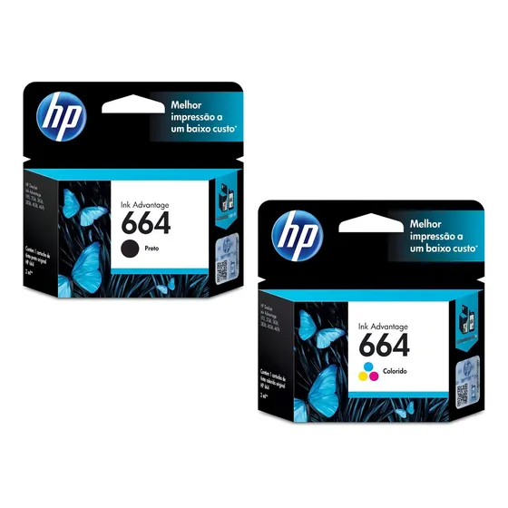 Kit de cartuchos HP 664 en negro y color