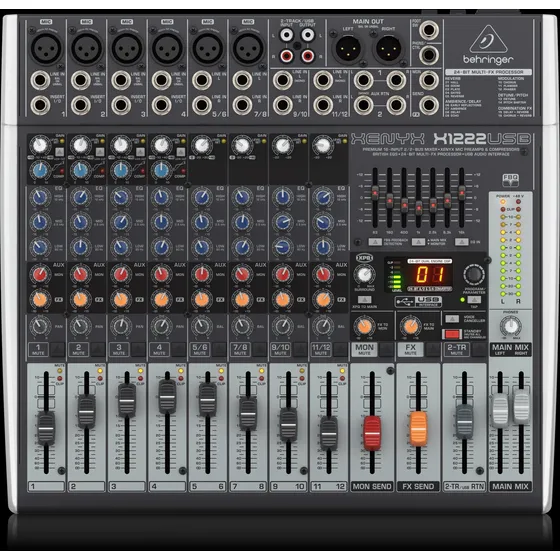 Behringer Xenyx X1222usb  Mezcladora Analógica 16 Canales
