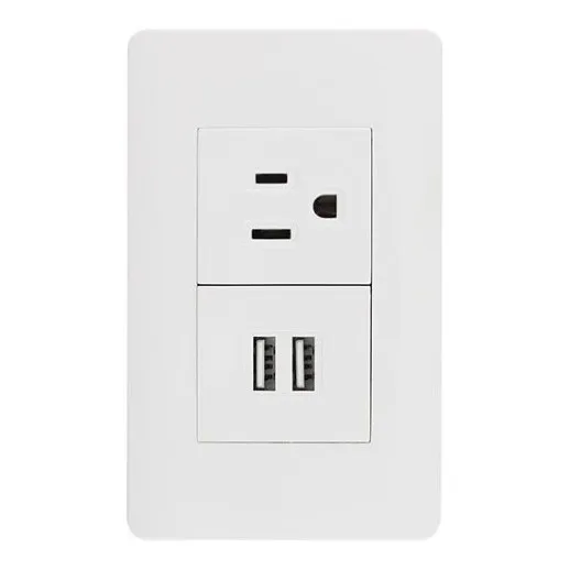 Contacto Con Usb Sanelec 4466 Blanco Placa Universal 1 Pieza