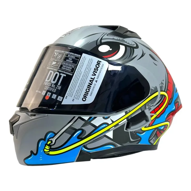Casco Integral Motociclista Certificado Dot Alerón Leviatán