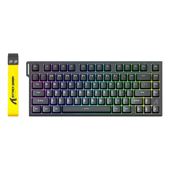 Teclado Attack Shark R82 He Magnético Rapid Trigger 8k Hz Negro Inglés Us