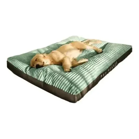 Cama Petchi Xl Perros Grandes Almohadón Verde Lima 120x90cm Tela Ultra Suave Y Sedosa Reforzada
