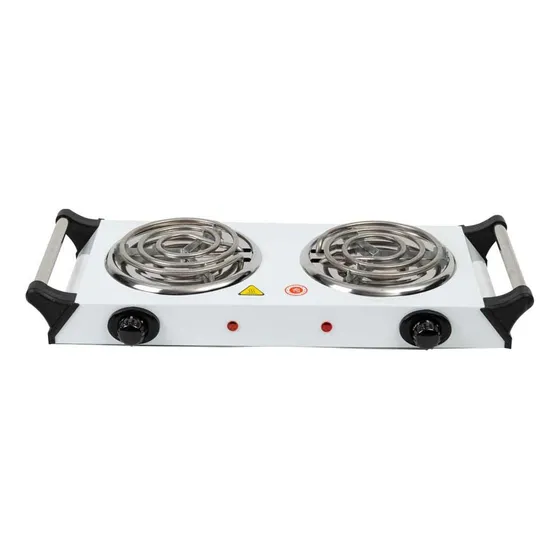 Parrilla Eléctrica 2 Quemador De Espiral Con Asa