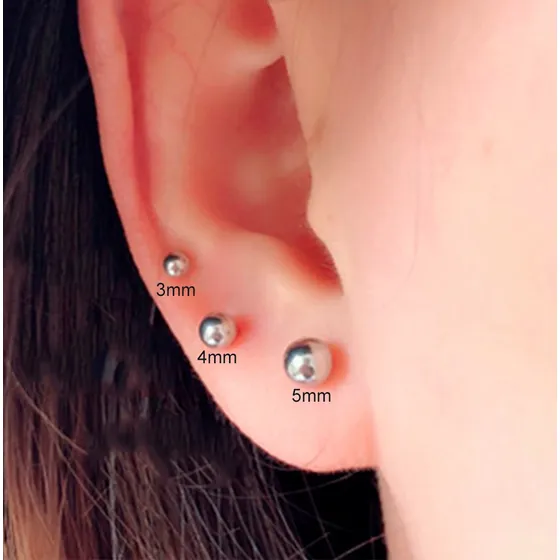 Piercing Unissex Es34 Nariz Lábio  Falso Aço 8mm / 10mm