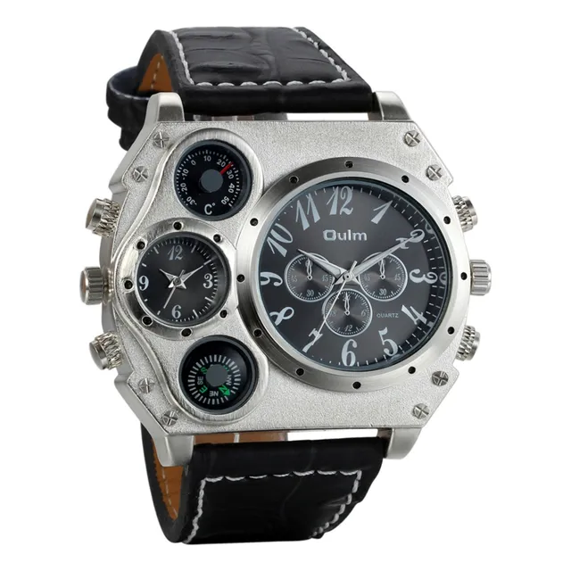 Avaner Mens Reloj Facial Grande, Reloj De Cuero De La Krot6