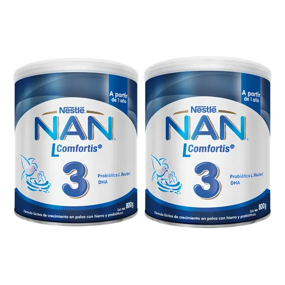 Nestlé Nan L Comfortis Fórmula Infantil 800g Pack 2 Sin Tacc 1 Año+ | Cuotas sin interés