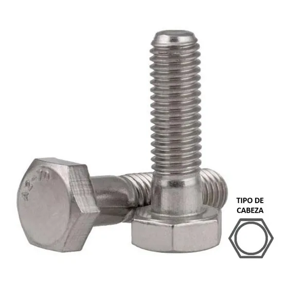 Tornillo Hexagonal Milimetrico Inoxidable M12 X 35mm 100 Pzs