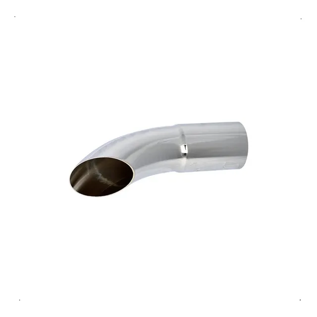 Puntera Terminal Cola De Escape Cromada Curva 3'' X 290mm