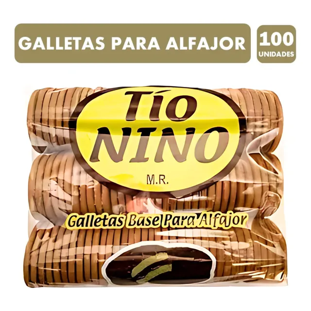 Galletas Para Alfajor Tio Nino - Bolsa De 800gr 100un Aprox