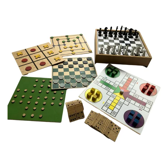 Zaramela Brinquedos Jogos de tabuleiro 7 em 1