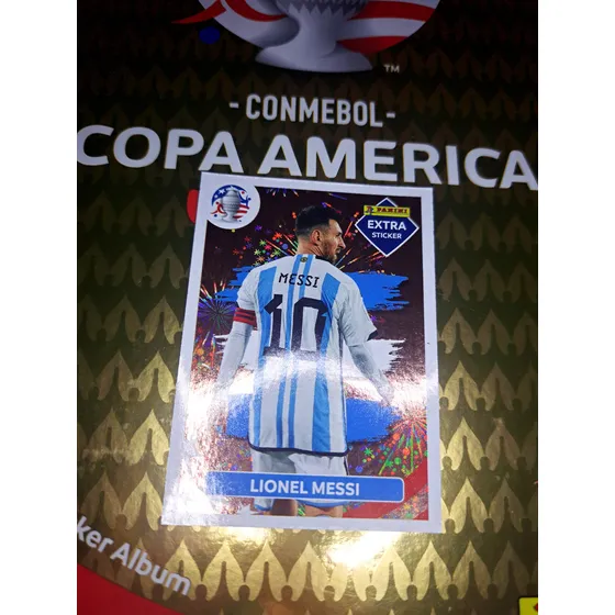 Barajita Lionel Messi Extra Sticker Bronce Copa América 2024
