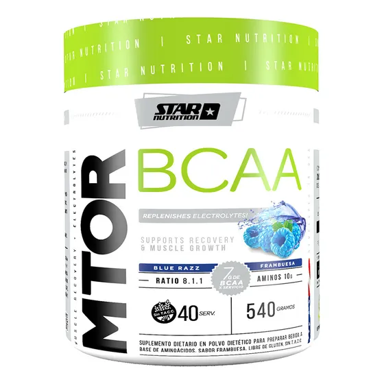 Mtor Bcaa 540 Gr Formula Mejorada Star Nutrition Sabor Blue Raz