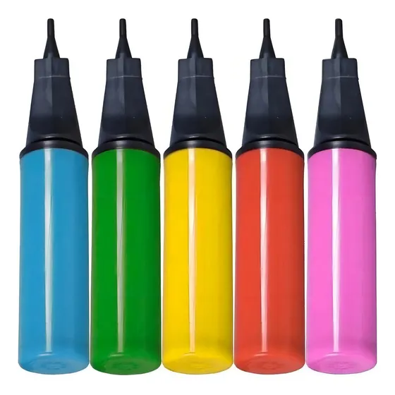 Bomba Aire Manual Inflar Globos Latex Metalicos Doble Accion Color Surtido