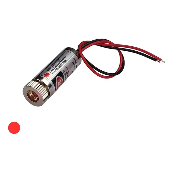 Módulo Laser Formato Ponto - 650nm 5mw 5v Lente Ajustável