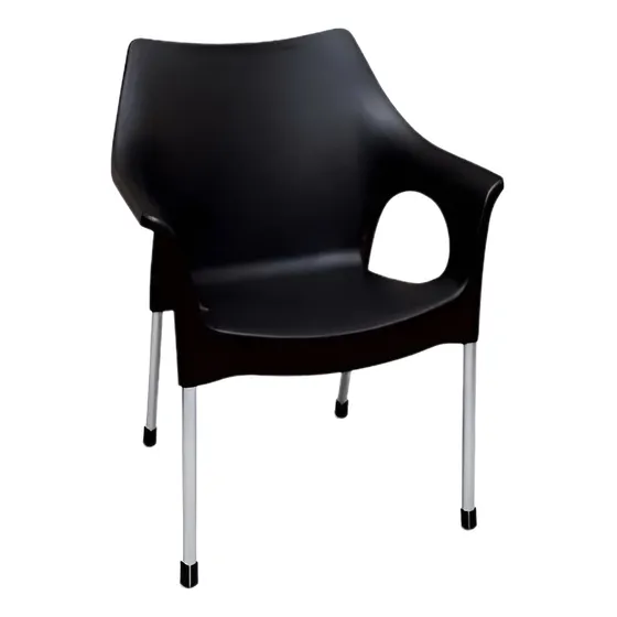 Silla Plástica Linea Italiana Patas Metálicas Colombraro