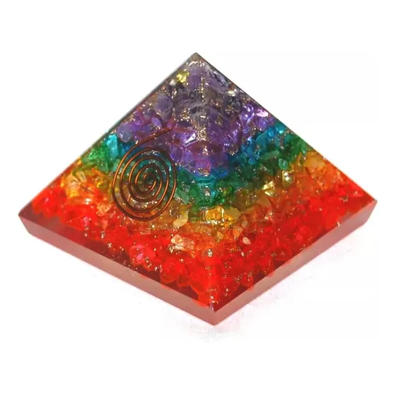 Pirámide De Orgonita De Cristales 7 Chakras