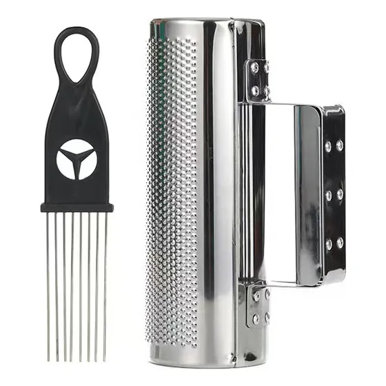Guiro Instrument Metal Com Raspador Para Shows Ao Vivo Cor Prateado