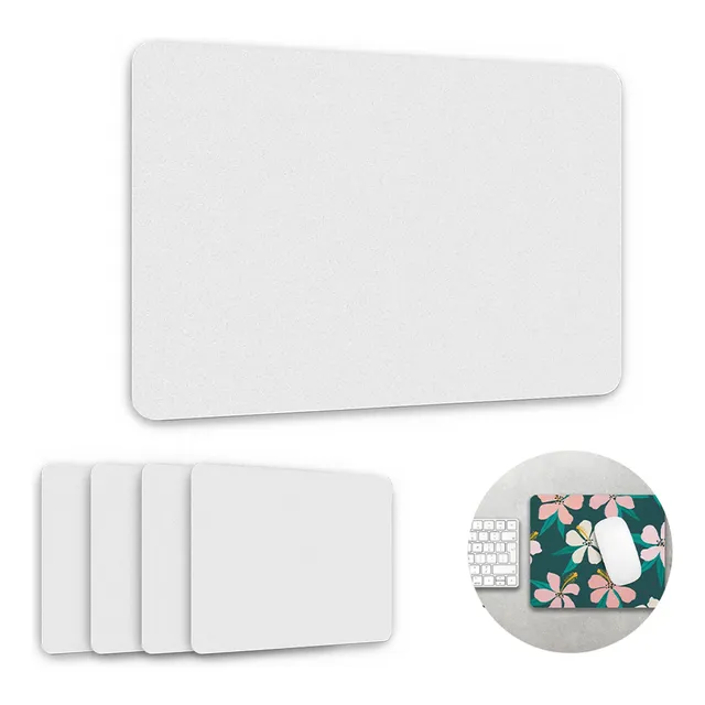 Mousepad P/ Sublimar Blanco Liso 18x22cm X10 Antideslizante