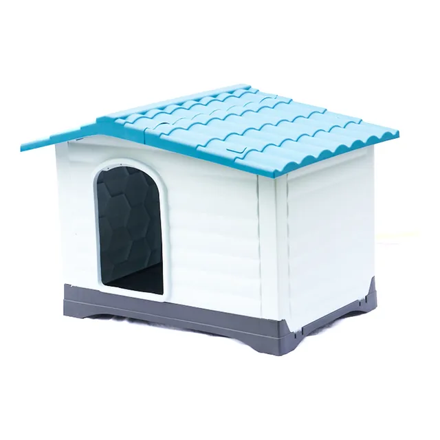 Casa Para Perro Grande Ajolopet 111x83x81cm Térmica Color Azul Claro