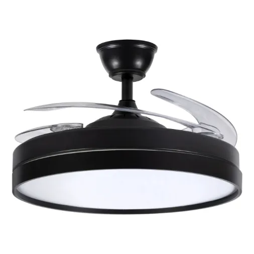 Ventilador De Techo Retráctil Led Con 4 Palas Colores 220v S