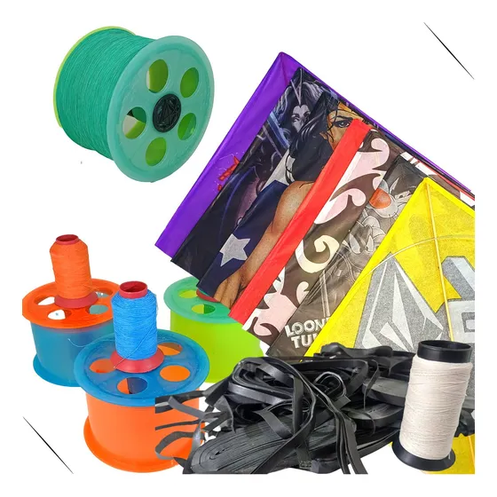 Kit 50 Pipa Papagaio Raia 35cm+carretilha + Linha+rabiola S