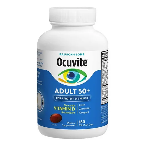 Ocuvite Adult 50+ Plus Bausch + Lomb 150 Softgels Eeuu Sabor Sin Sabor