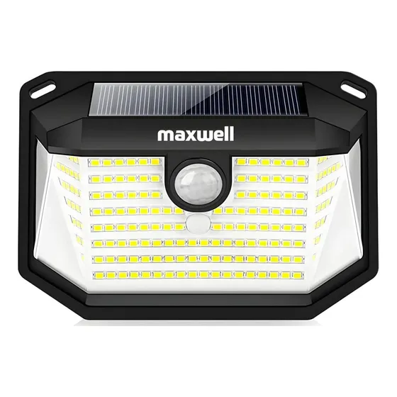 Foco Lampara Solar Maxwell Led Exterior Pared +sensor+panel