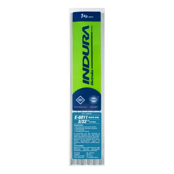 Electrodo Soldadura Indura - Punto Azul - 6011 - 3/32 - 1kg Azul