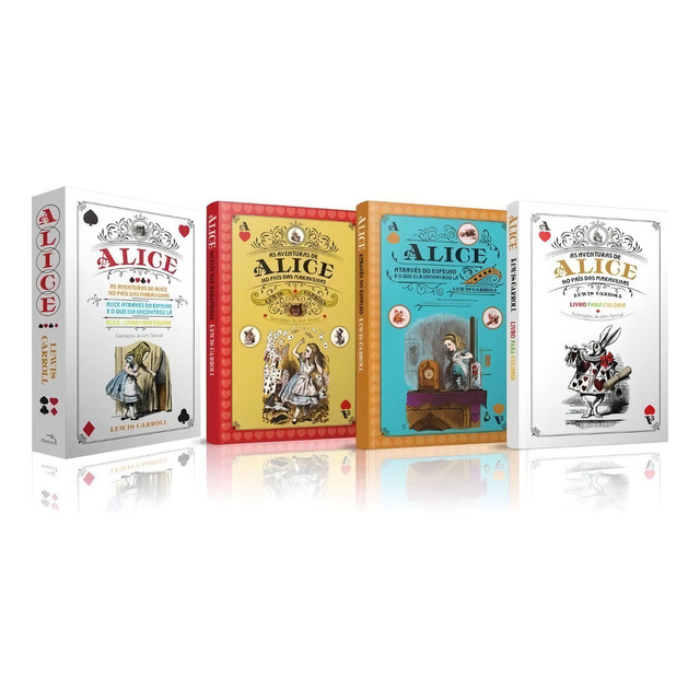 Box Livros Alice País Das Maravilhas - 3 Volumes Box Livros Alice País Das Maravilhas - 3 Volumes