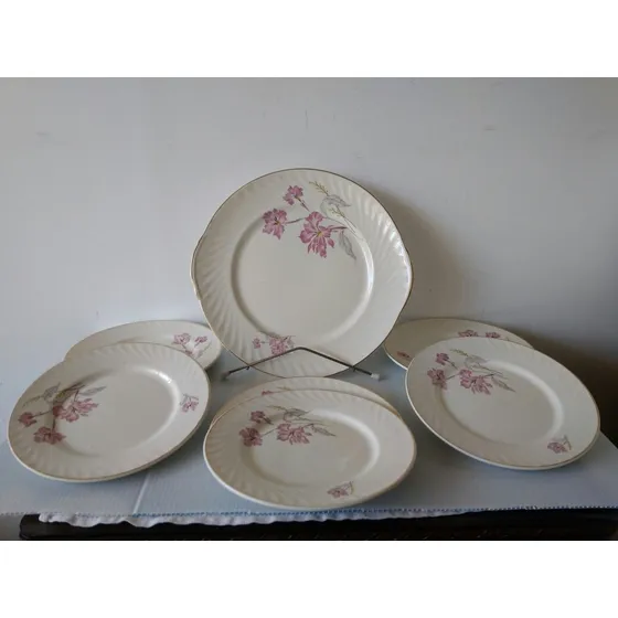 Antiguo Juego Para Lunch Ó Postre - Lozur