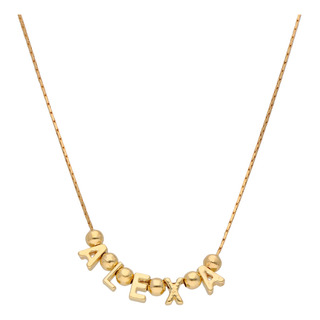 Collar Nombre Con Cadena Letras Minis Joyería Chapa 18k Dorado Collar Nombre Con Cadena Letras Minis Joyería Chapa 18k Dorado